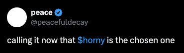 $HORNY is the chosen one
